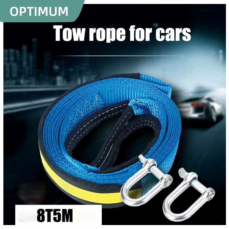 OPTIMUM 5m 8Tons Car Towing Rope Reflective Tow Rope Tow Cable Tow ...