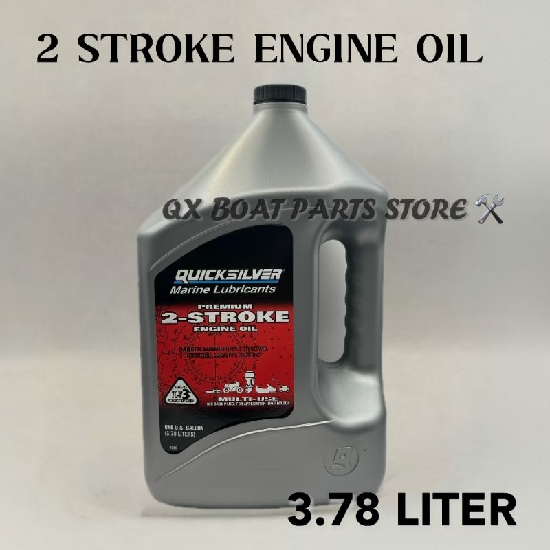 QUICKSILVER MARINE 2T Engine Oil 3.78LT TCW Premium 2 Stroke 2T Minyak ...