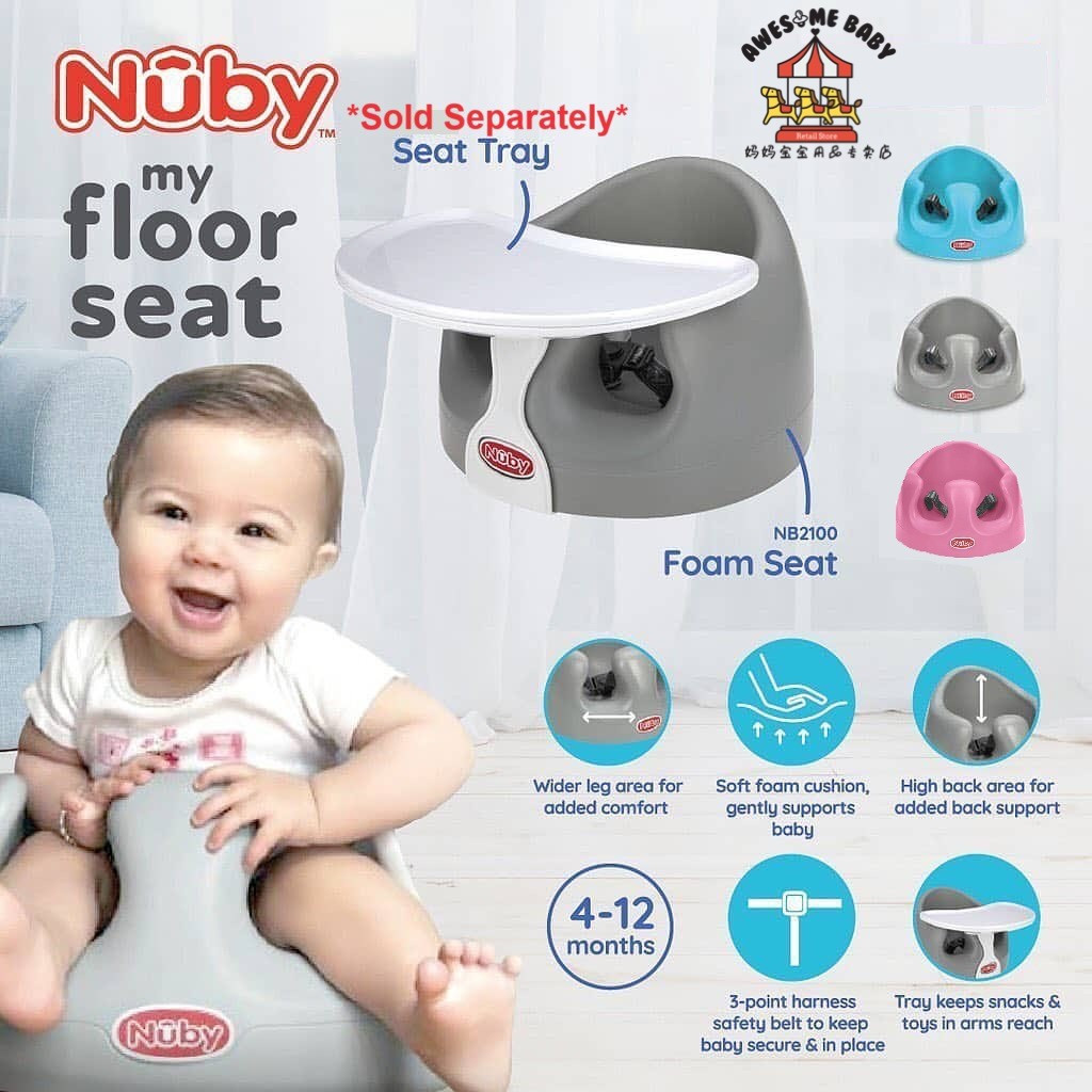 Nuby Floor Seat Baby Chair Portable Baby Chair Travel Shopee