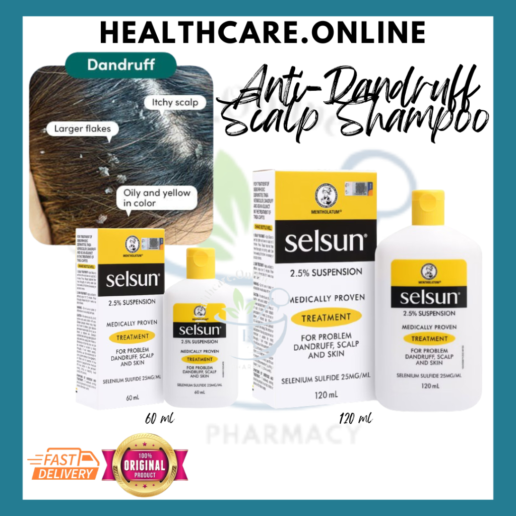 SELSUN YELLOW ANTIDANDRUFF TREAT MENT SHAMPOO 60ML OR 120ML SELSUN