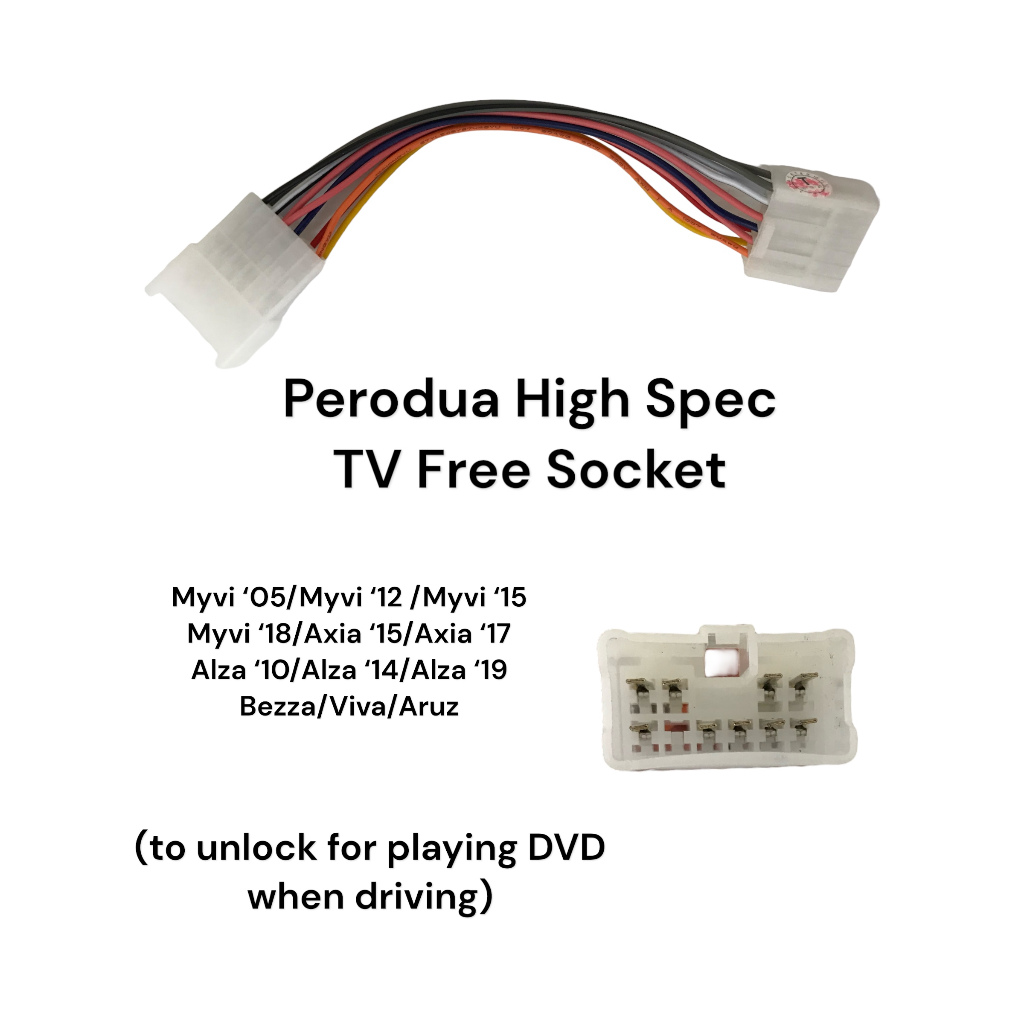 Perodua TV Free By Pass Socket for Myvi Axia Aruz Alza Bezza Plug ...