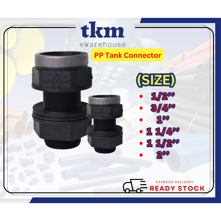 [TKM] Stock Arrived HDPE FITTINGS Poly Tank Connector, PP Poly Water ...