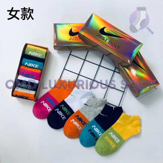 [5 Pasang] Nike Kotak Sport Stokin Pendek Cotton Sock Sport Socks Running Socks Men Women Stoking Stocking Sarung Kaki
