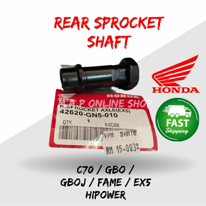 Honda C70 GBO GBOJ FAME Ex5 Hipower Rear Sprocket Shaft Heavyduty ...