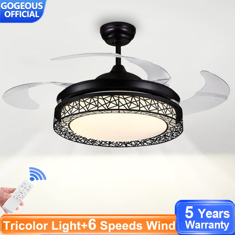 GOGEOUS Ceiling Fan Light Nordic Creative Design DC Motor Ceiling Fan ...