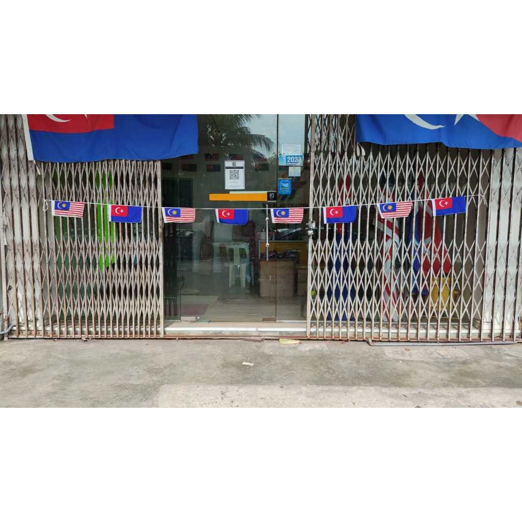 (Cotton) New Malaysia Johor Flagline/Bunting Malaysia Johor Flag ...