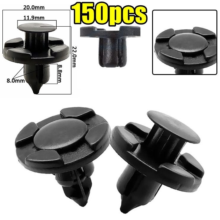 150pcs Car Clip Bumper Fastener Klip Myvi Viva Axia Fender Under Shield