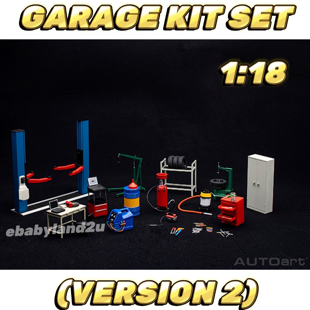 AUTOart 118 Garage Kit Set Version 2 Die Cast 118 Tools Set Diecast