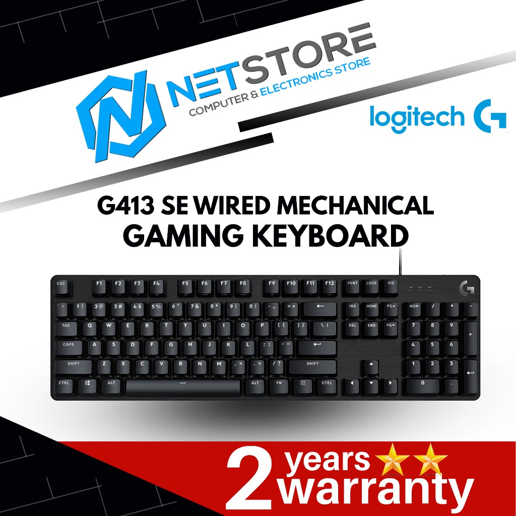 LOGITECH G413 SE WIRED MECHANICAL GAMING KEYBOARD - 920-010439 | Shopee ...