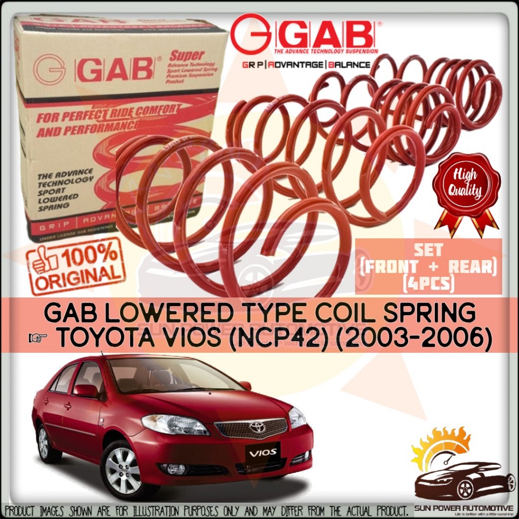 Toyota Vios NCP42 (2003-2006) GAB SUPER SPORT PREMIUM LOWERED TYPE COIL ...