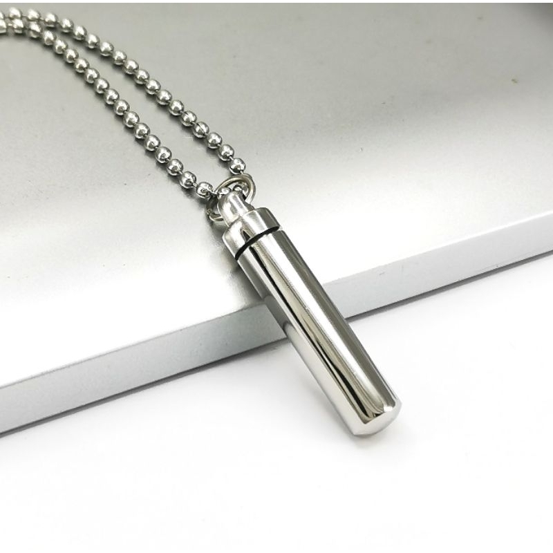 Stainless Steel American Flag Pendant & 24" Round Box Chain Necklace - 131S Style