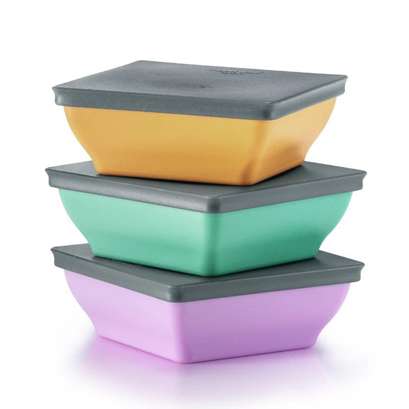 Tupperware Zen Square Small 200ml (3pcs) | Shopee Malaysia
