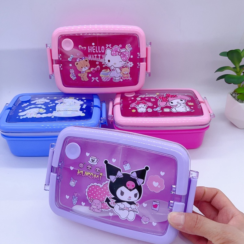 Ready stocks Sanrio Kids BPA Free Lunch box set High quality Kuromi ...