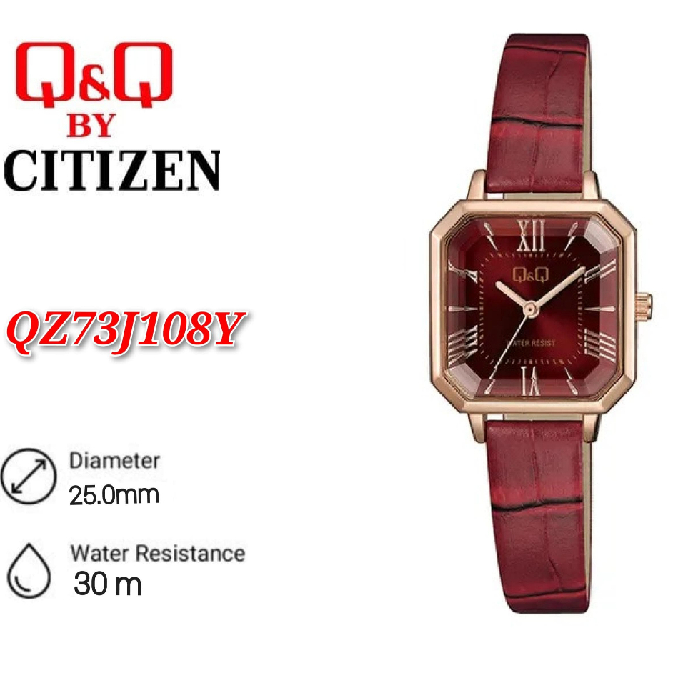 Q&Q Japan by Citizen Ladies Leather Analogue Watch QZ73 / QZ73J108Y ...