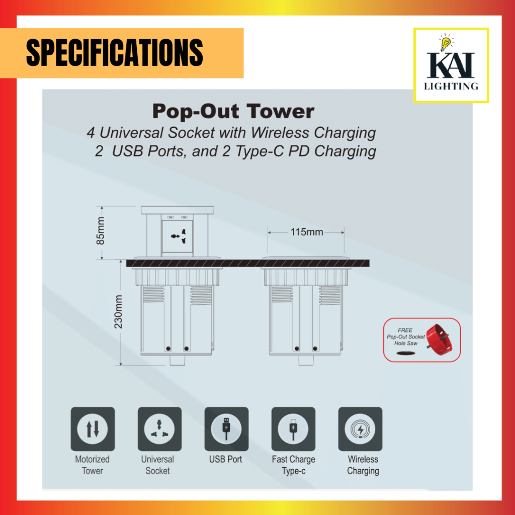 [READY STOCK] RETOUCH Automatic Pop Up / Pop Out hidden Universal ...