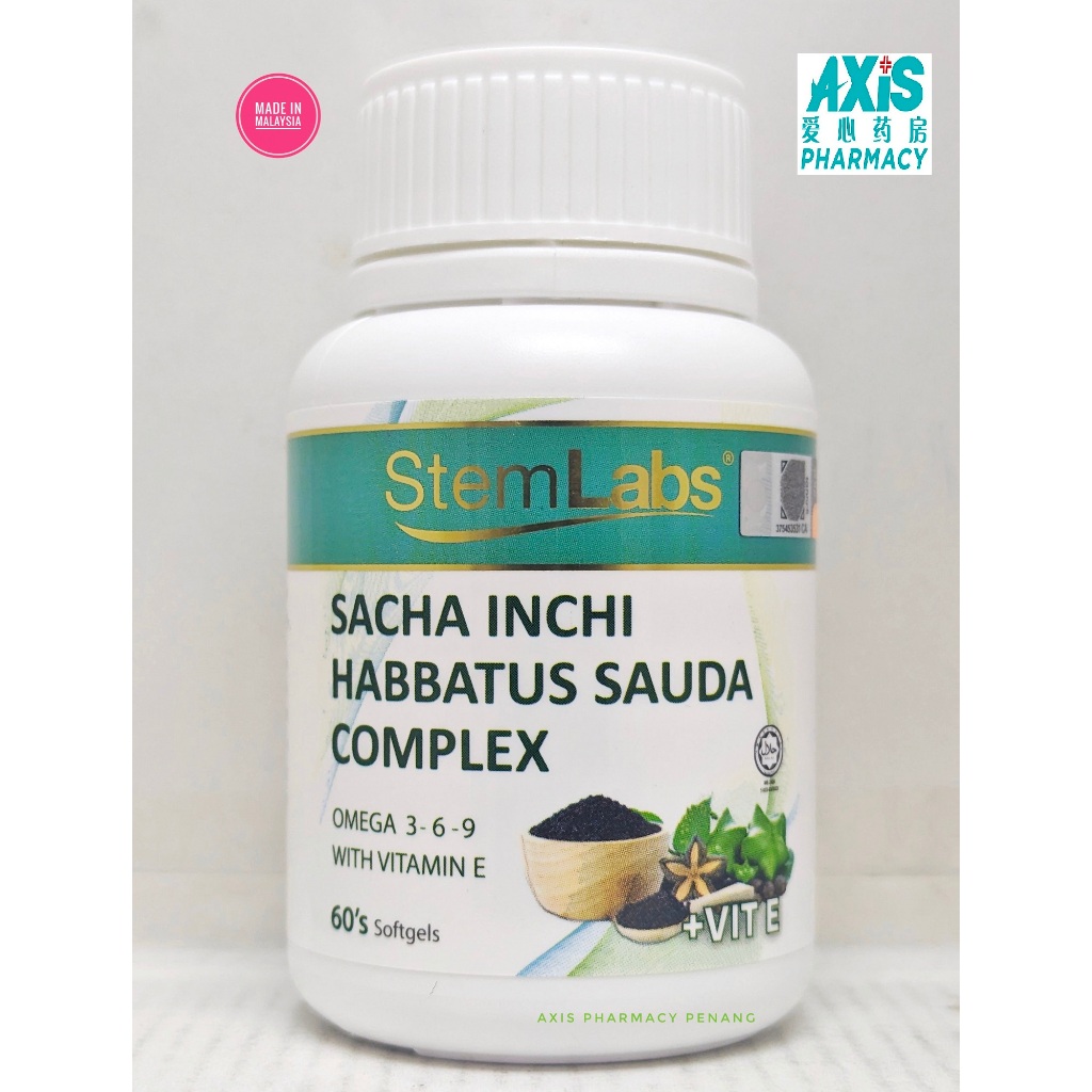 Stemlabs Sacha Inchi Habbatus Sauda Complex Omega 3 6 9 With Vitamin E 60s Softgel Exp 022026 9822