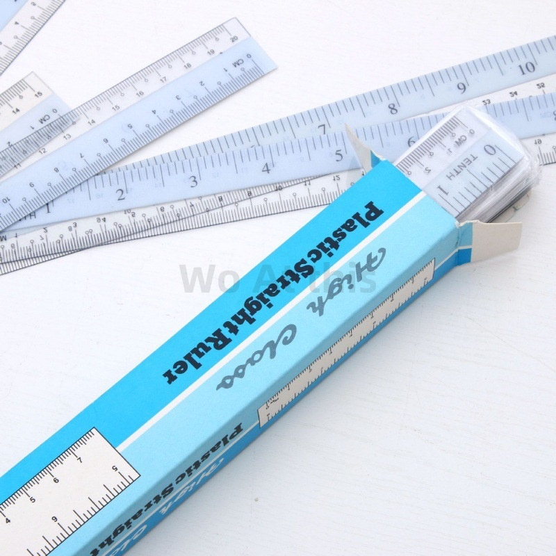 Flexible Straight Ruler Plastic Pembaris Lembut Student Stationery Alat ...