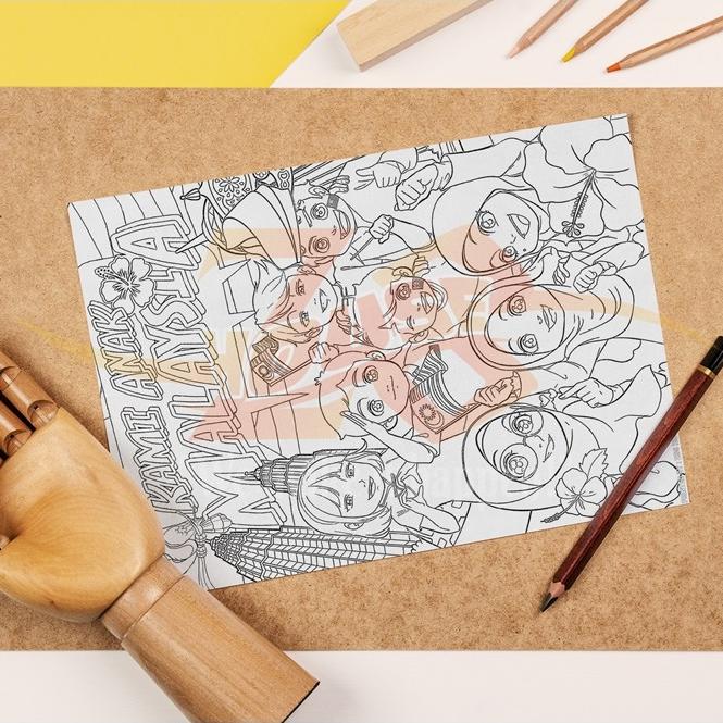 [Ready Stock] 10pcs Merdeka Edition Coloring Sheet - Aktiviti Mewarna ...
