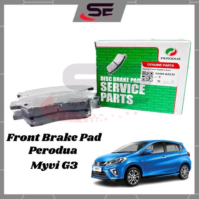 PERODUA Brake Pad New Myvi 1.3 1.5cc Myvi Gen3 Myvi MG3 Front Disc Brake Pads(04465BZ230