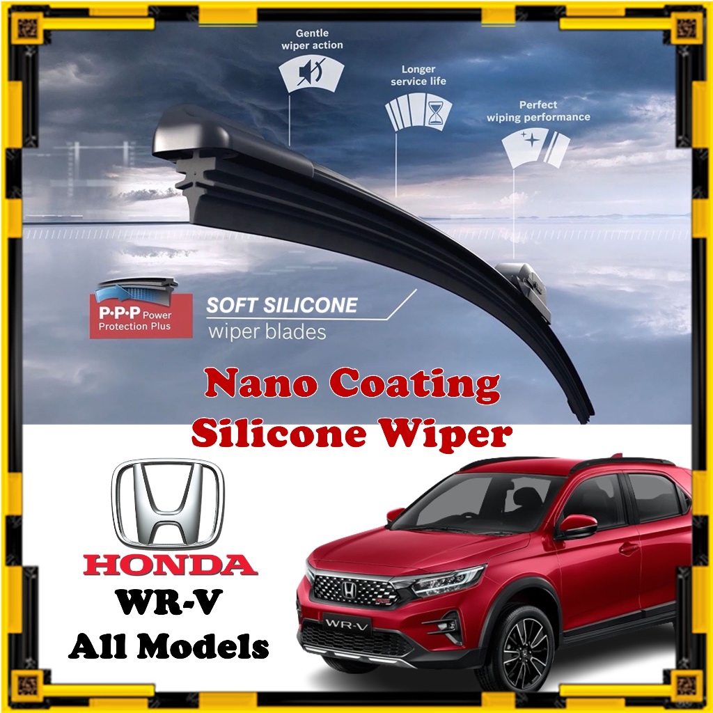 Honda WRV Nano Coating Soft Silicone Car Wiper Blades 1 Pair