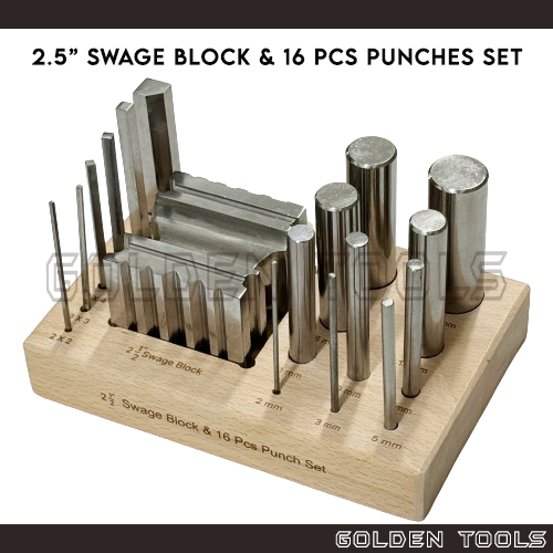Swage Block & Steel Punch Set Block Handicraft Art DIY Jewellery Making ...