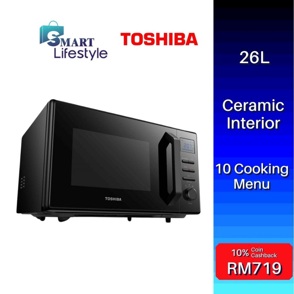 Toshiba Microwave Oven With Grill & Convection (26L) MW2AC26TF(BK