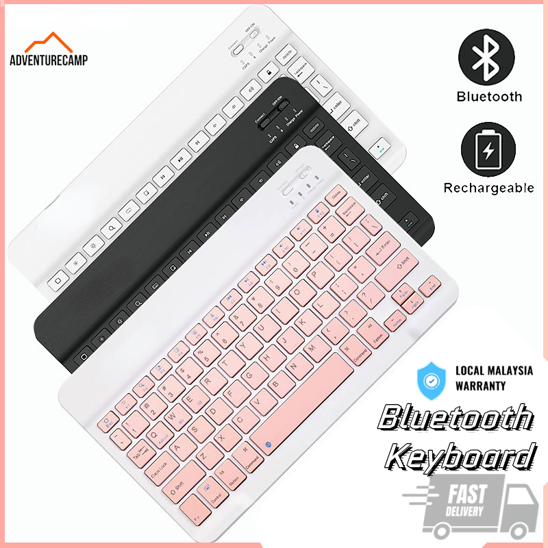 🇲🇾Ready Stock🔥 Bluetooth Keyboard 10 Inch USB Office Silent Click ...