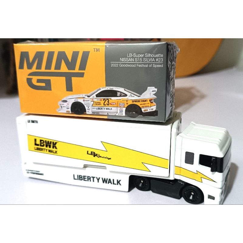 MiniGT Nissan Silvia S15 LBWK transport lorry combo set | Shopee Malaysia