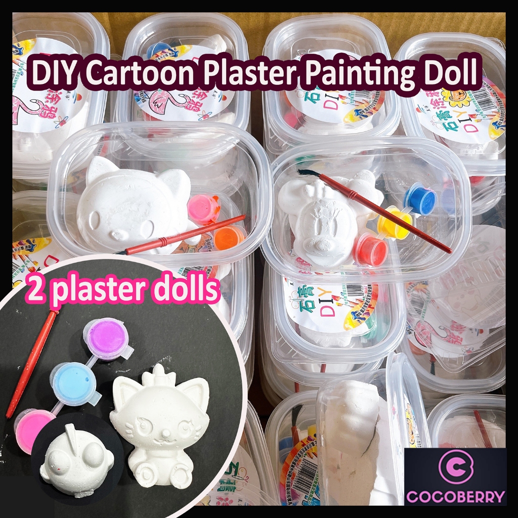 DIY Plaster Painting Cartoon Doll Handmade Paint Gypsum Powder Mould ...