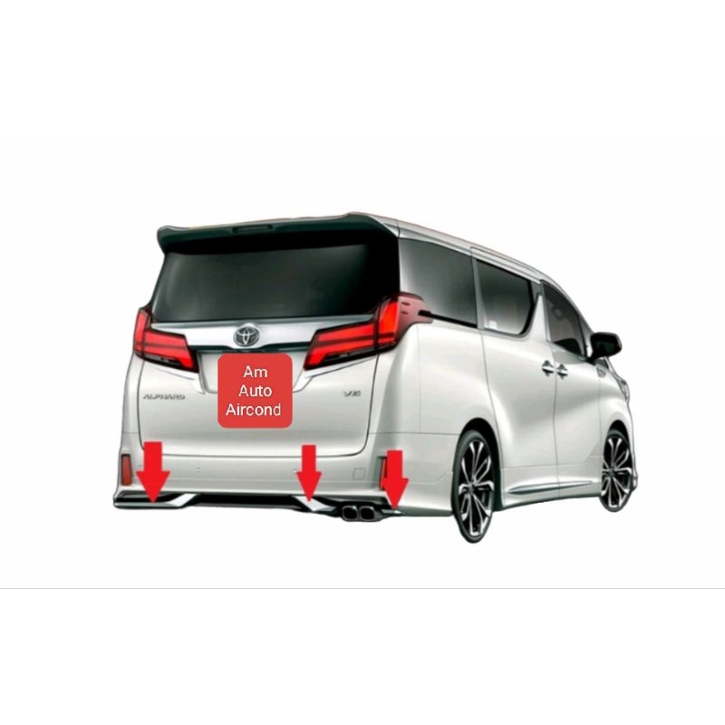 Toyota Alphard Vellfire 2015- 2022 Rear Skirt Chrome Garnish Ggh30 ...