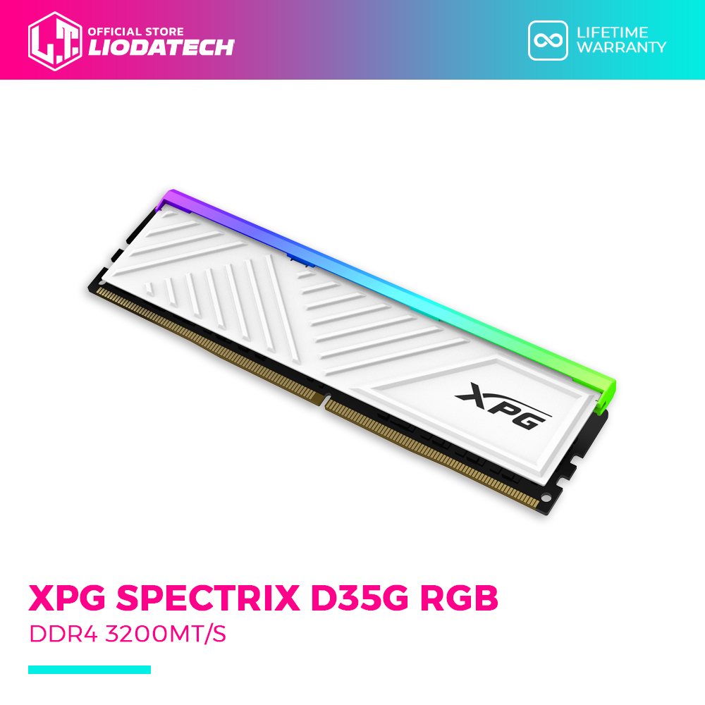 XPG Spectrix D35G DDR4 RGB White Gaming RAM 3200MHZ (8GB / 16GB / 32GB ...
