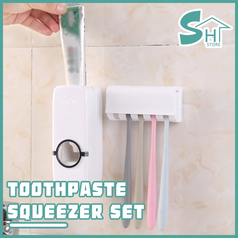 Automatic Toothpaste Dispenser With Toothbrush Holder Multifunction ...