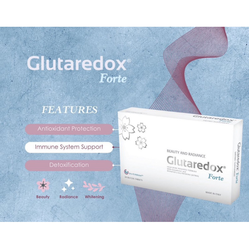 Glutaredox Forte [30 buccal tabs/ box] Antioxidant+ Whitening+ Improves  Immune System sublingual | Shopee Malaysia