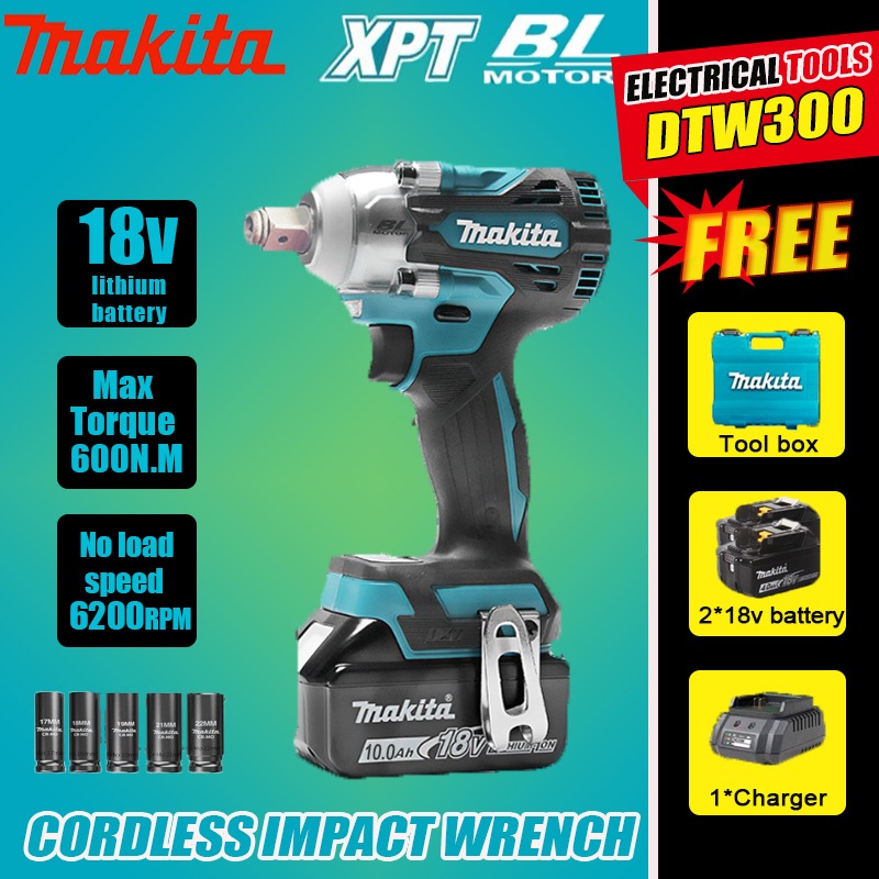 MAKITA DTW300 brushless impact wrench cordless original rechargeable ...