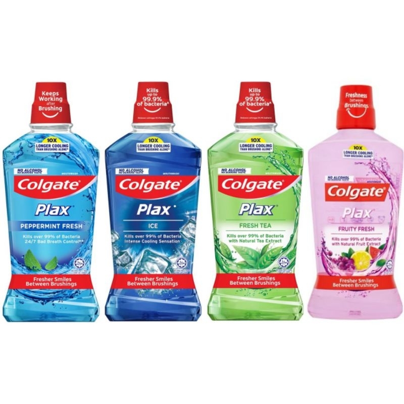Colgate Plax Mouthwash Oral Rinse Mouth Wash Peppermint Fresh Tea Ice ...