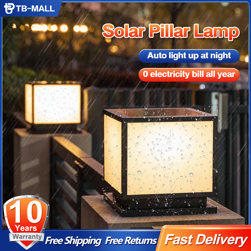 LED Lampu Pagar Solar Outdoor Gate Light Solar Light Outdoor Lighting ...