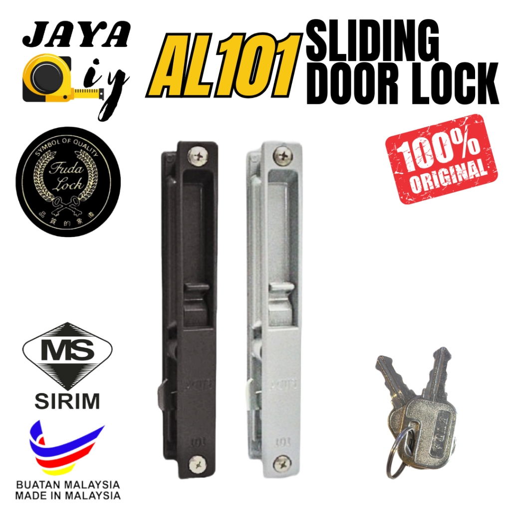 Original Fuda Sliding Door Lock Kunci Pintu Aluminium Kaca