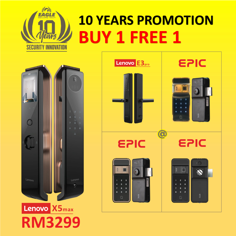 (B1F1 ONLY KV Area) Lenovo X5 Max Smart lock with Fingerprint for ...