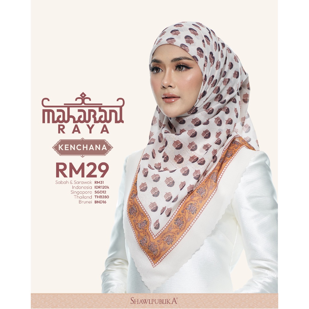 ShawlPublika Whimsical Maharani Raya Collection Tudung Bawal