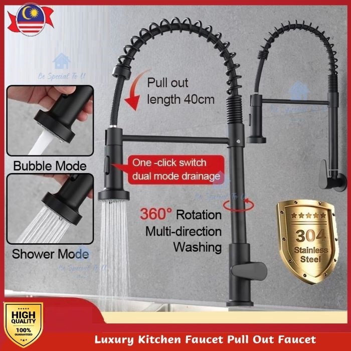 Rotation Multi-Direction Washing Faucet Pull-Out Kitchen Faucet Water ...