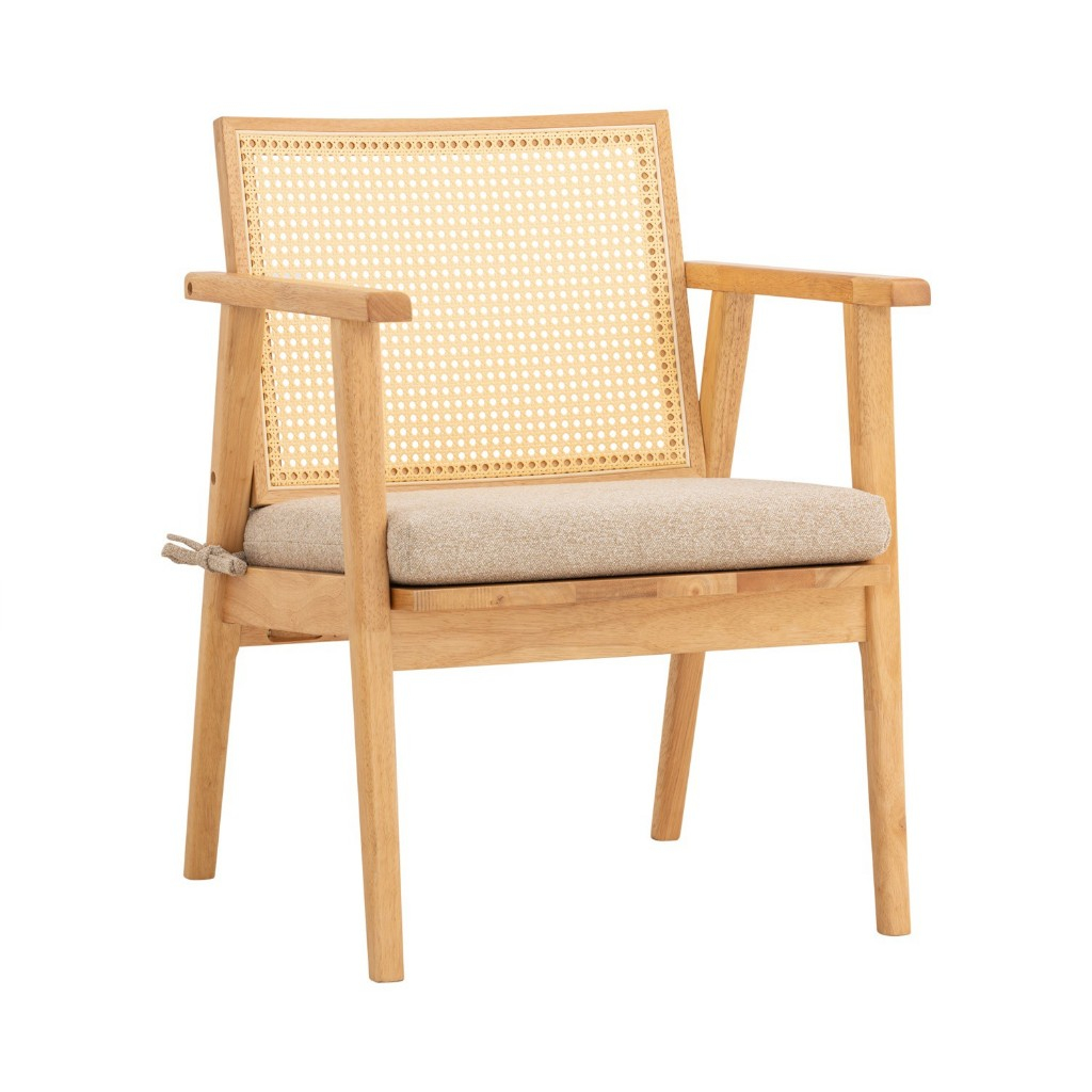 Kerusi Kayu Rotan Berlengan KEKO Rattan Armchair Lounge Chair Ruang ...