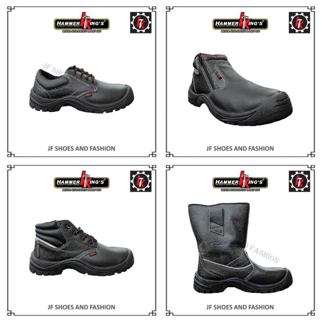 Hammer King's HK2 Safety Shoes Steel Toe Cap Steel Midsole Leather ...