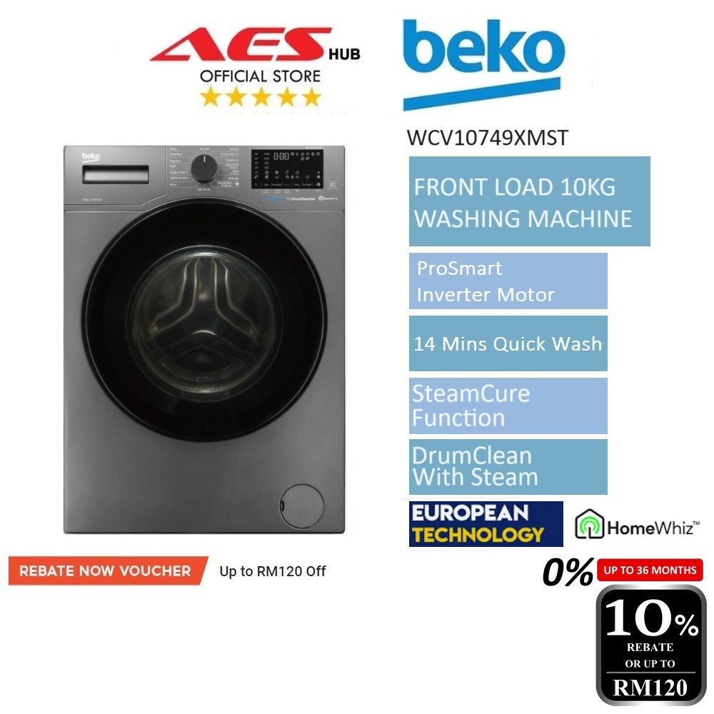 NEW Beko 10KG Front Load Washer Inverter Direct Drive 1400RPM Washing