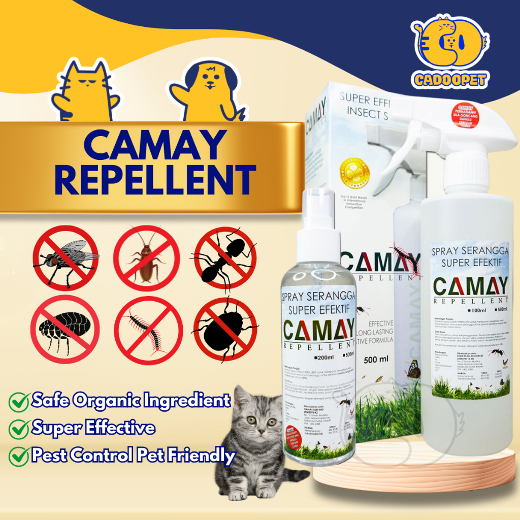 CAMAY SPRAY REPELLENT SEMUT PEPIJAT LIPAS LIPAN LALAT SERANGGA