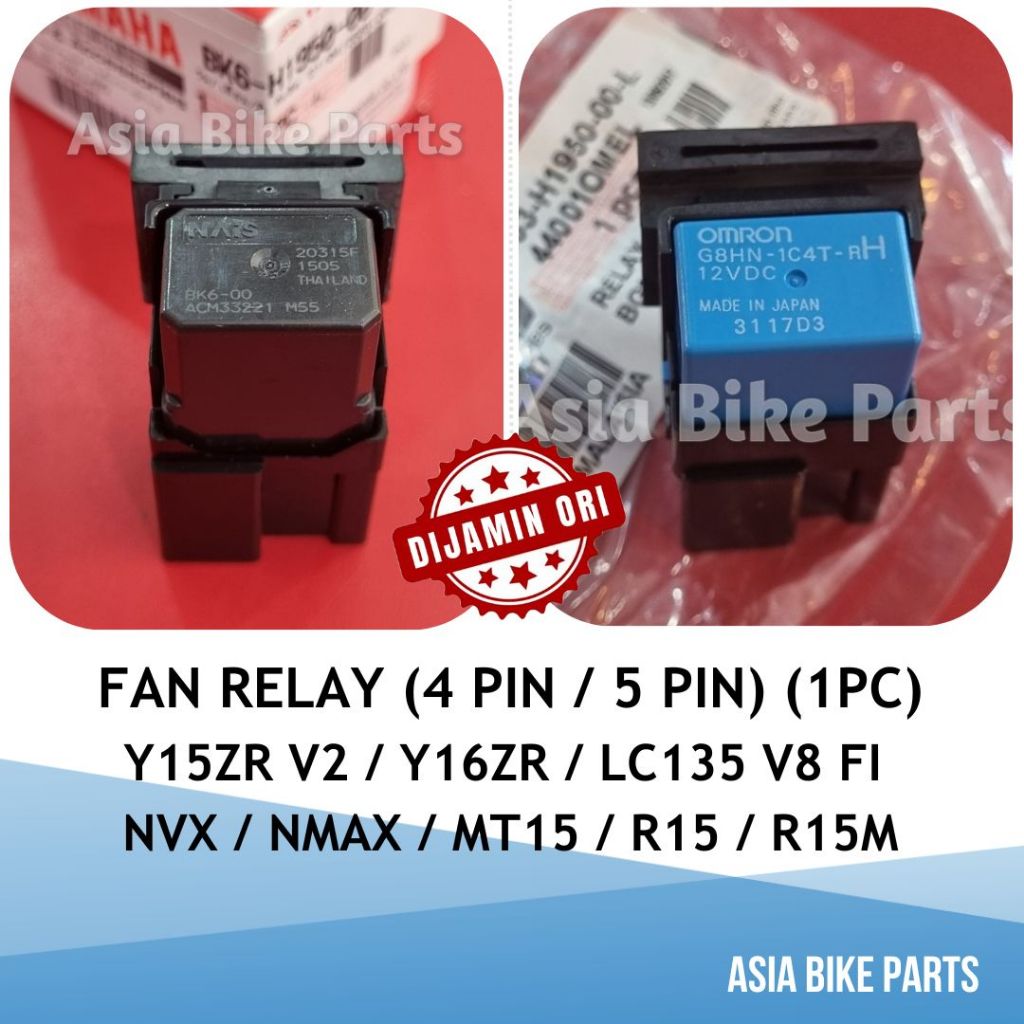 Yamaha Original Y15ZR V2 / Y16ZR / LC135 V8 FI / NVX NMAX / MT15 R15 R15M Fan Relay Kipas BK6