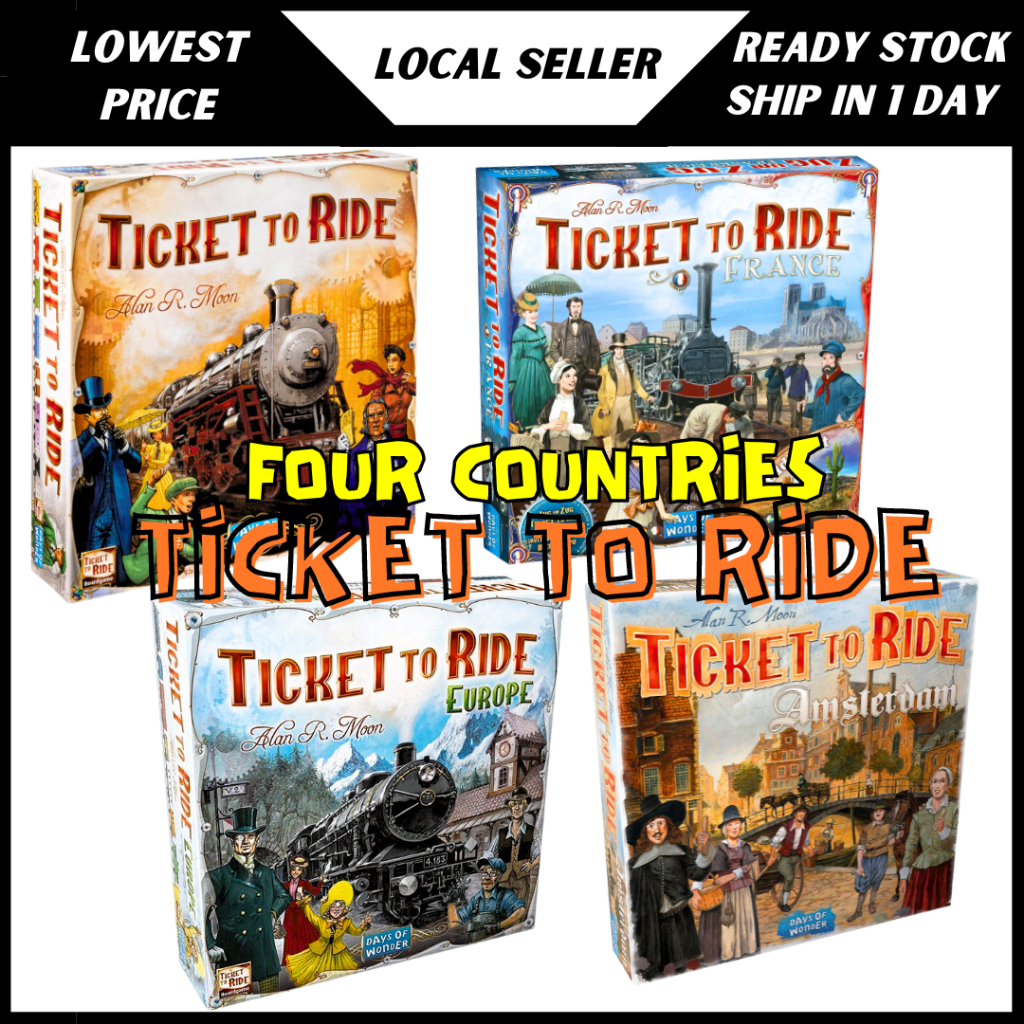 Ticket To Ride Board Game US Europe France Amsterdam Edition English ...