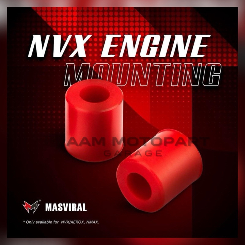 MASVIRAL NVX155 V1 V2 POLY ENGINE MOUNTING BUSH SET ( 2 PCS ) RED ...
