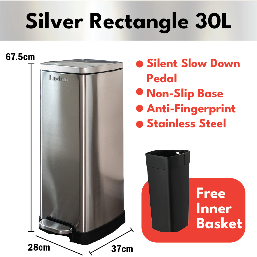 Dustbin Kitchen Tong sampah besar dustbin 30L 50L large size Garbage ...