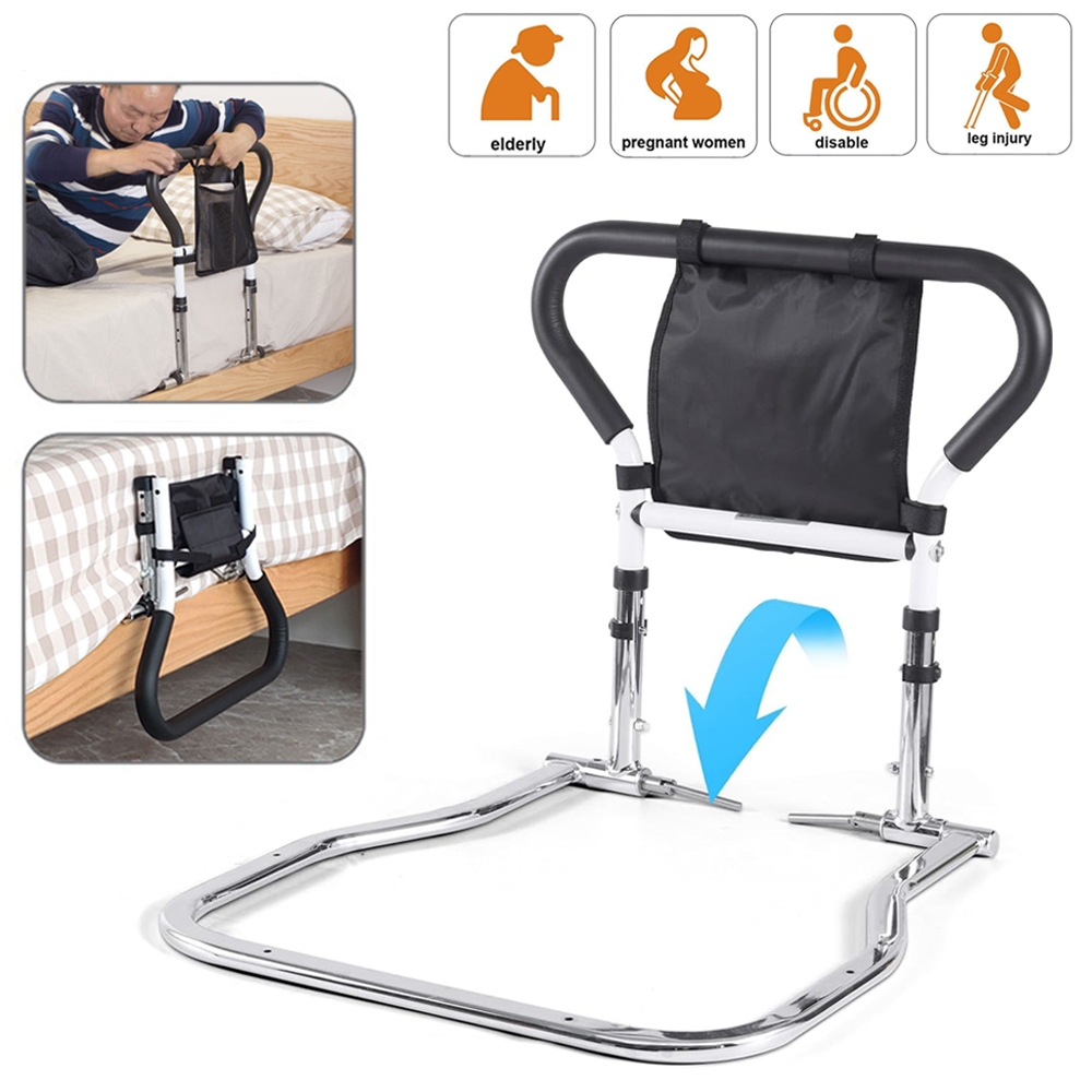 Bed Rails for Elderly Adults Foldable Bed Assist Rails with Storage ...