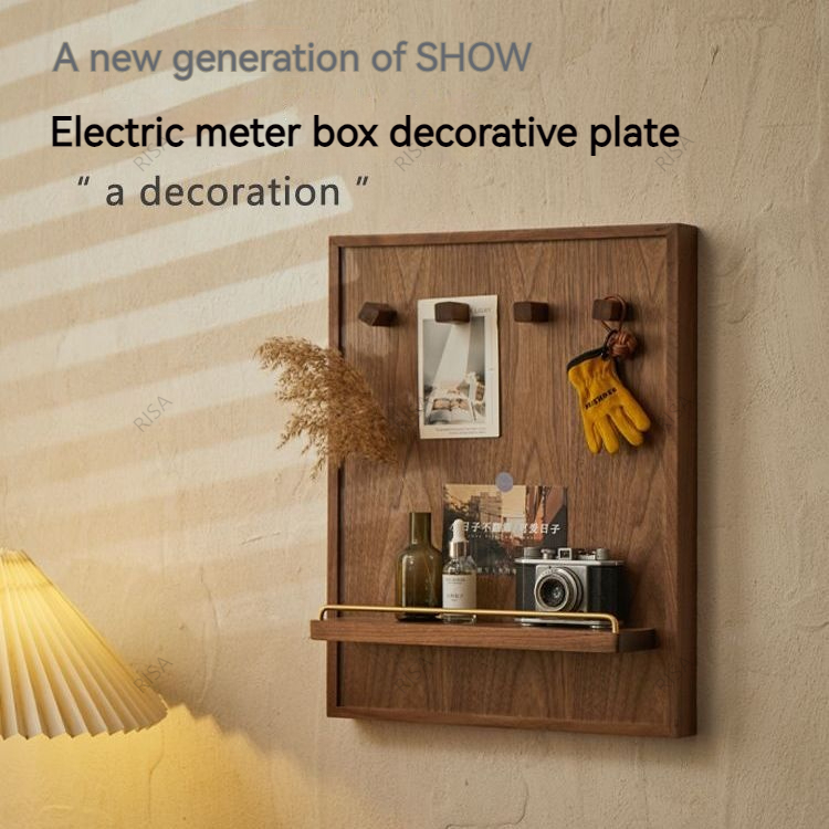 Black Walnut Electric Meter Box Shielding Switch Storage Rack Switch ...
